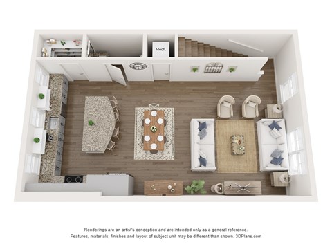 Floor plan for 3 beds, 3.5 baths, 1812 sqft